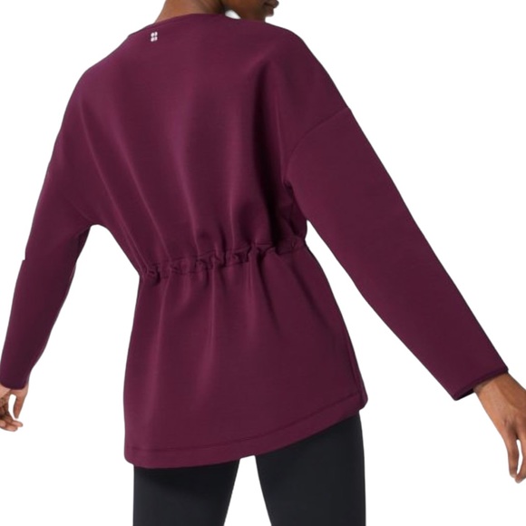 Sweaty Betty Scuba Drawstring Neoprene Purple Sweatshirt - XXL - Picture 2 of 8
